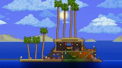 Yura._.Yurez on X: \"Дом в море Рыбак доволен🏝️🐟💙 . . . #Terraria  https://t.co/KKERt5UeDD\" / X