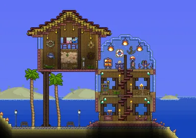 Дом рыбака | Terraria, Construção de minecraft, Animais de estimação  engraçados