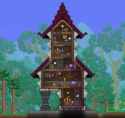 Fancy Tower-House : Terraria | Terrarium base, Terraria house design, Tower  house