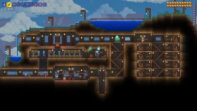 Скачать Terraria \"Стартовый дом для выживания\" - Карты