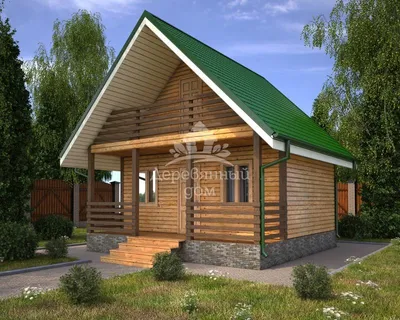 Каркасный дачный дом под ключ 4 на 4 с террасой 2 на 4 в Нижнем Новгороде и  области | Алмимастер