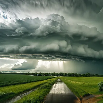 Облака тяжелые дождливые изображение …» — создано в Шедевруме