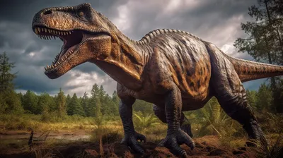 тираннозавр рекс с зубами в лесу, картинка динозавра фон картинки и Фото  для бесплатной загрузки