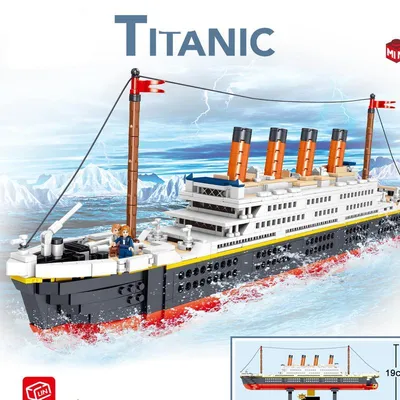 Купить LIN01010 Титаник Модель Мини Частицы Сборка Строительных Блоков  Игрушечный Корабль Круизный Корабль Украшения 1288 шт. | Joom