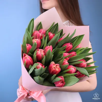 Купить розовые тюльпаны в Москве с доставкой на дом, La Bouquet