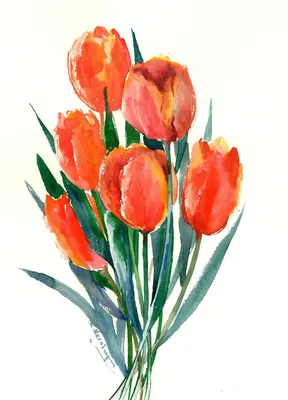 Цветы из бумаги тюльпаны - 69 фото