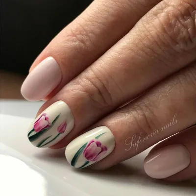 Тюльпаны на ногтях картинки фото