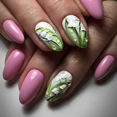 Маникюр с тюльпанами на ногтях гель лаком - идеи дизайна пошагово с фото