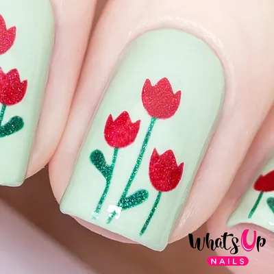 Декор для ногтей Слайдер -дизайн Цветы,Тюльпаны ( Наклейка для ногтей \" Тюльпан\" ) (ID#1096764348), цена: 50 ₴, купить на Prom.ua