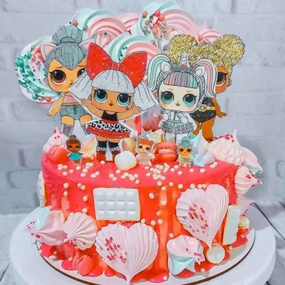 Сахарная картинка на торт девочке ЛОЛ Куклы LOL PrinTort 33878075 купить за  319 ₽ в интернет-магазине Wildberries