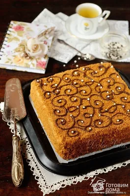 Чешский медовый торт “Марленка” (классический) - пошаговый рецепт с фото на Готовим  дома