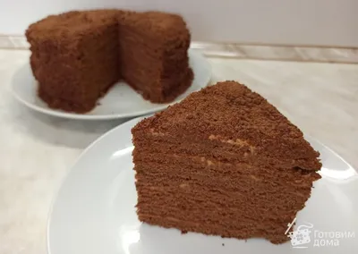 Нежный торт Шоколадный Медовик со сметанным кремом - пошаговый рецепт с  фото на Готовим дома