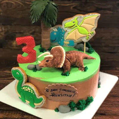 Торт Динозавр на заказ в СПб | Шоколадная крошка