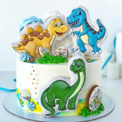 Торт с динозаврами на 6 лет (36) - купить на заказ с фото в Москве