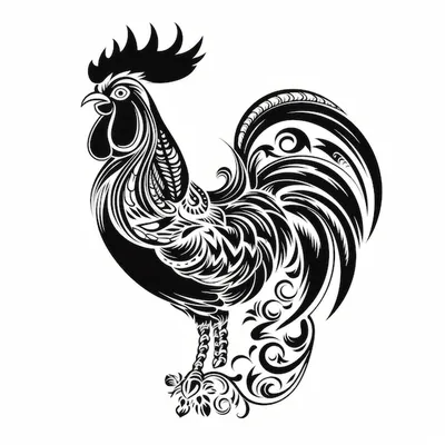 Петух Трафарет Цыпленок, петух, животные, galliformes, курица png | Klipartz