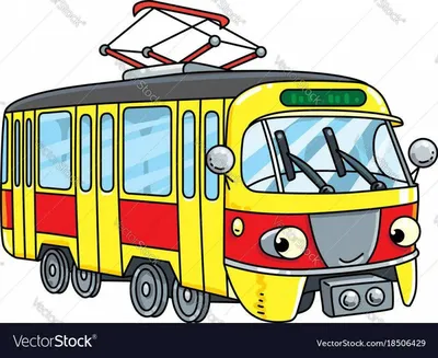 Colored tram Stock Illustration by ©illustrator_hft #40430577