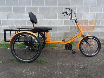 Трехколесный велосипед для взрослых, инвалидов, пенсионеров