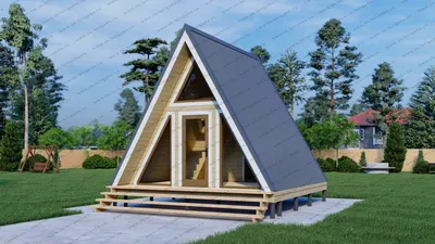 ᐈ Строим треугольный дом шалаш А-фрейм - дом треугольник