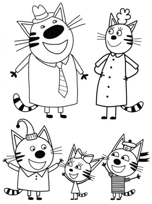 Вафельный лист Три кота © для торта 19см купить в интернет-магазине Уголок  кондитера