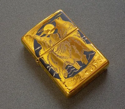 Зажигалка Zippo оригинал \"Волки\" купить по цене 16900 руб. в  интернет-магазине «Златикс»