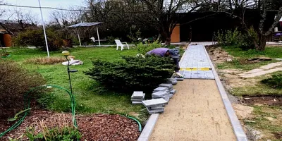 Дорожки из плитки на даче своими руками. Мастер-класс с фото