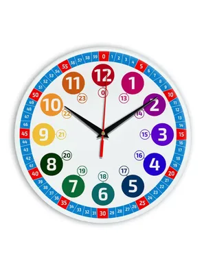 Часы настенные Учим время для детей SouvenirClock 116160450 купить в  интернет-магазине Wildberries