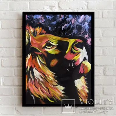 Картина для интерьера арт, лев царь зверей, голова льва, цветной лев (14)  60х80 - купить по низкой цене в интернет-магазине OZON (1000679914)