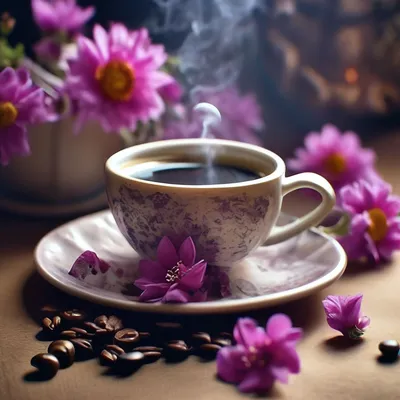 Кофе с добрым утром картинка красивая