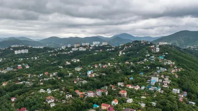 Фотография Пейзаж известного и очень популярного курорта Лермонтово, Туапсинский  район, Краснодарский край | Фотобанк ГеоФото/GeoPhoto | GetImages Group