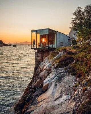 Уютный домик на берегу океана - красивые фото