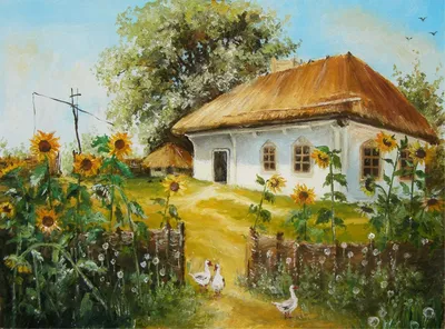 Картинки Андрей Лях - Утро на хуторе Живопись 2488x1591