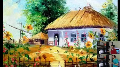 Картинки по запросу украинские хаты буквой г | Backyard house, Tree  watercolor painting, Watercolor trees