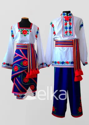 Парный сценический украинский костюм, 210107, размеры XS, S, M, L, XL, 2XL  | Сравнить цены на ELKA.UA