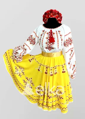 Украинский народный костюм с красной вышивкой, 210144, размеры XS, S, M, L,  XL, 2XL, 3XL | Сравнить цены на ELKA.UA