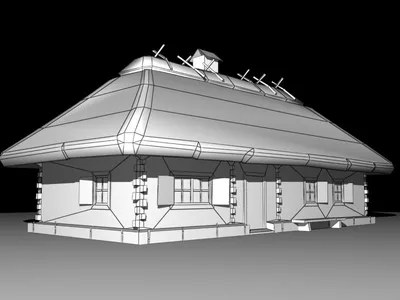 низкополигональная старый украинский дом 19 век 3D Модель $15 - .max .3ds  .obj .unknown .dds - Free3D