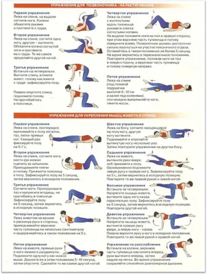 Упражнения для укрепления мышц спины с картинками фотографии