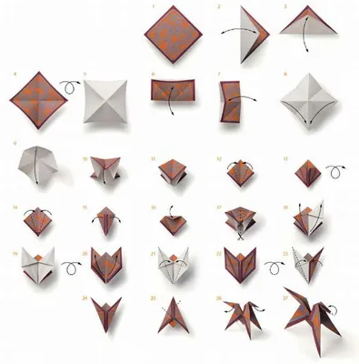 Животные из бумаги оригами. Пошаговые инструкции + 800 фото | Уроки оригами,  Оригами, Поделки