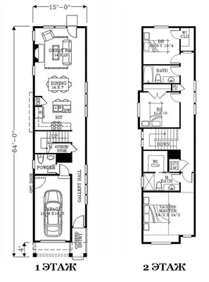 Проект компактного двухэтажного дома AS-2047 из газоблоков для узких  участков