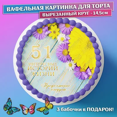 Вафельная картинка Бенто торт День Рождения ᐈ Купить в Киеве | ZaPodarkom