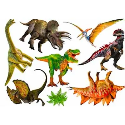 Вафельная картинка Динозавры 20х30