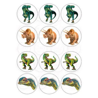 Динозавры 9 вафельная картинка от интернет-магазина «Домашний Пекарь» с  оперативной доставкой