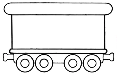 Раскраска Вагончик скачать и распечатать бесплатно