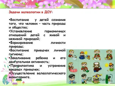 Валеология в детском саду: проведение занятий, дидактические игры, проект и  прочее