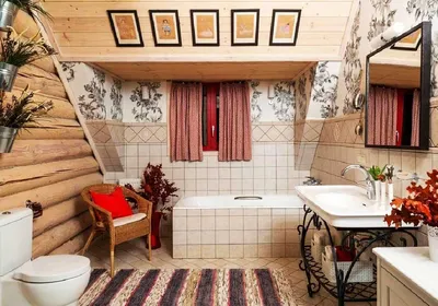 Отделка для ванной комнаты в деревянном доме