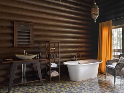 Санузел | Деревянные дома, Желтые ванные комнаты, Проект деревянного дома