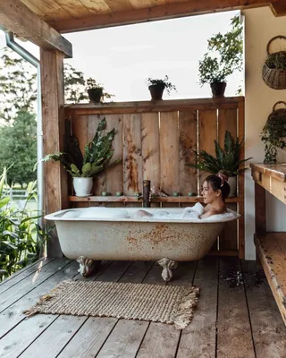 Ванна на даче: зона спа на свежем воздухе — 50 идей — Roomble.com