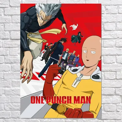 Плакат \"Ванпанчмен, One-Punch Man\", 60×40см (ID#1605626750), цена: 190 ₴,  купить на Prom.ua