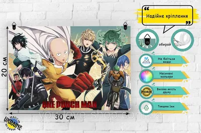 Металлический плакат Ванпанчмен \"Персонажи №2\" | One Punch Man  (ID#1947152014), цена: 259 ₴, купить на Prom.ua