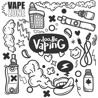 Smoke vapes logo design simple minimalist icon Vector Image