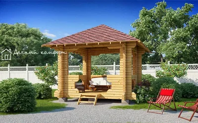 Красивые и простые садовые беседки | Дизайн участка (Огород.ru)